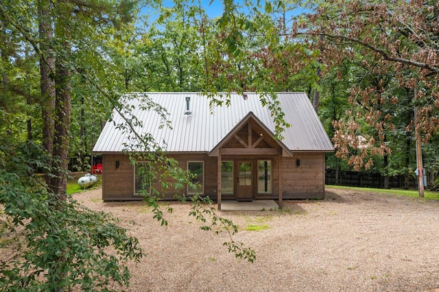 view of front of house with french doors