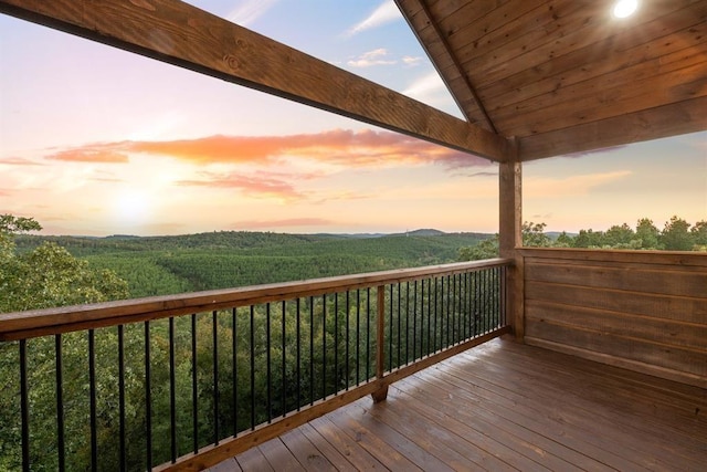 view of deck at dusk