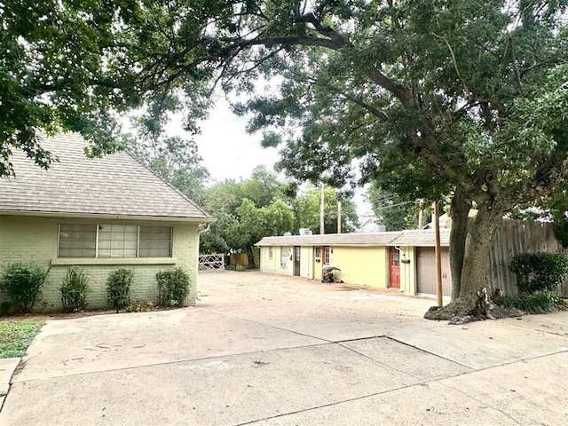 view of home's exterior with a garage