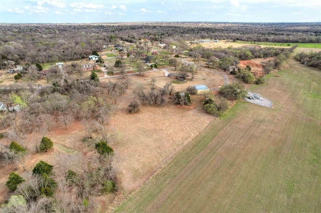 bird's eye view with a rural view