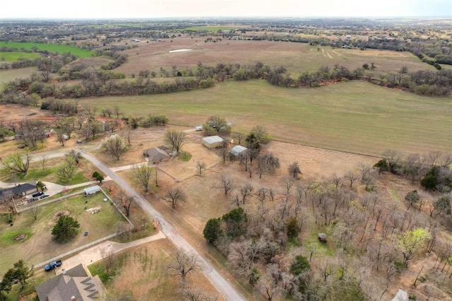 bird's eye view featuring a rural view