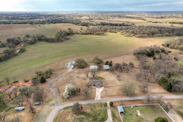 bird's eye view with a rural view