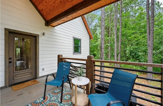 view of wooden deck