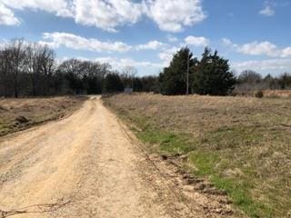 view of street with a rural view