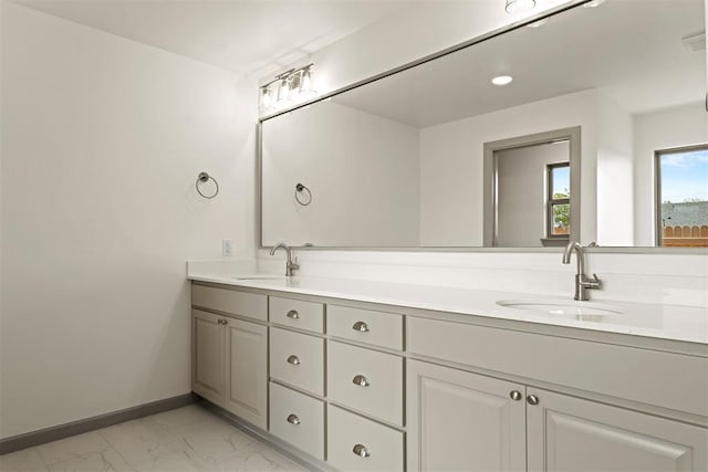 bathroom featuring vanity