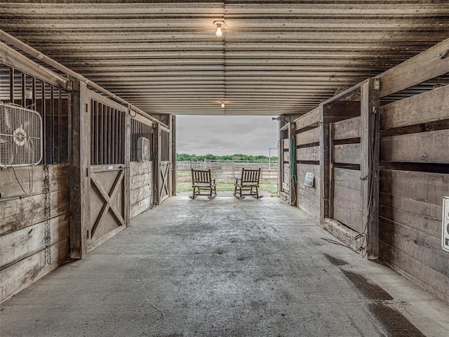 view of horse barn