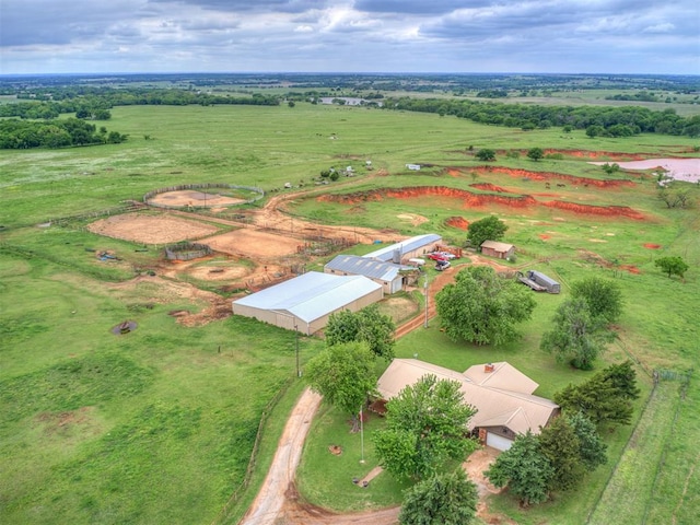 bird's eye view featuring a rural view