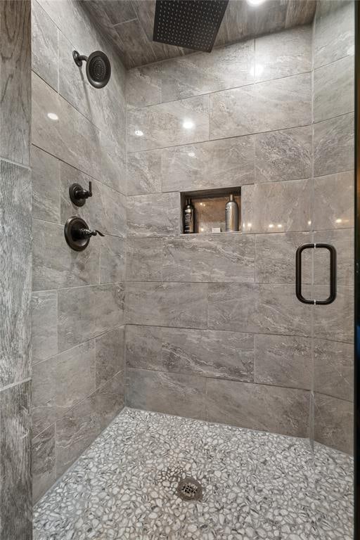 bathroom with an enclosed shower