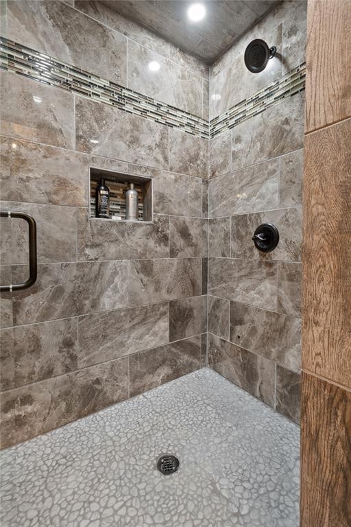 bathroom featuring walk in shower