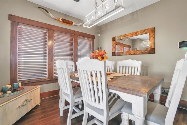 dining room featuring dark hardwood / wood-style flooring