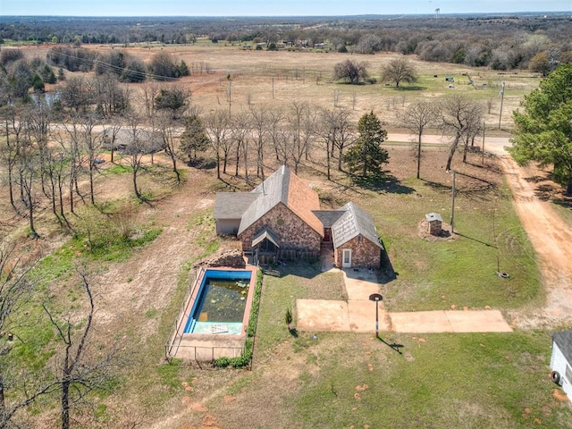 bird's eye view featuring a rural view