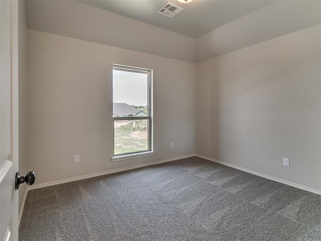 unfurnished room with carpet floors