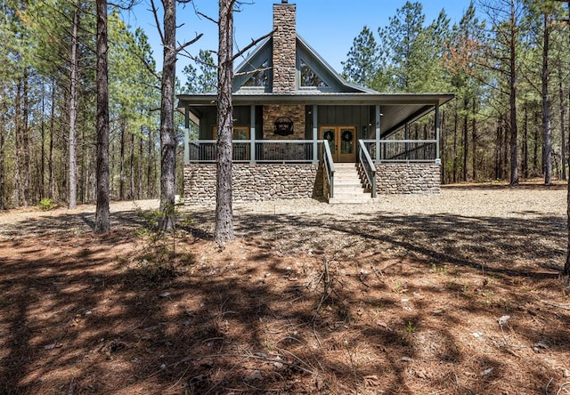 view of front facade with covered porch