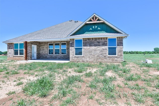 view of front of home with a patio area