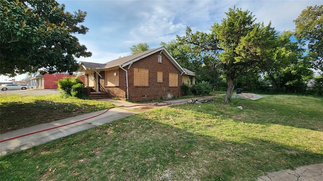 view of property exterior featuring a yard