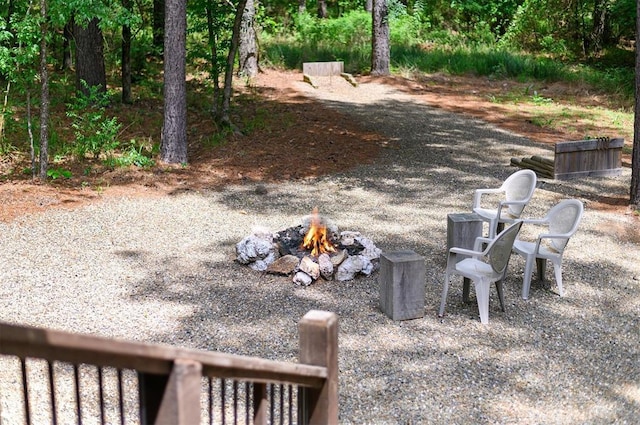 152 Ita Hina Trl, Broken Bow, OK 74728 - view of yard with a fire pit