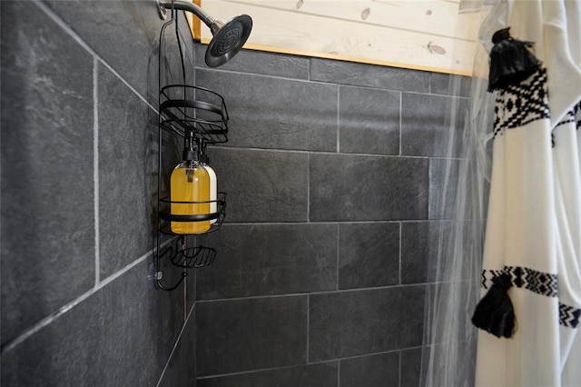 bathroom featuring walk in shower