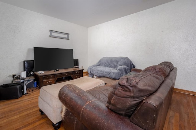 living room featuring hardwood / wood-style floors