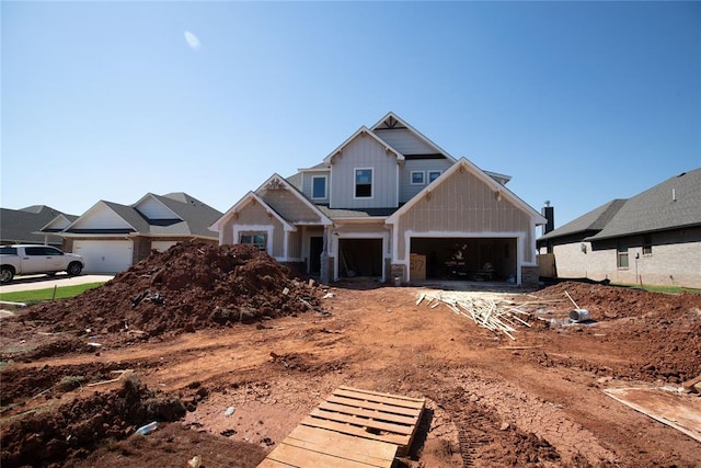 craftsman-style house with a garage