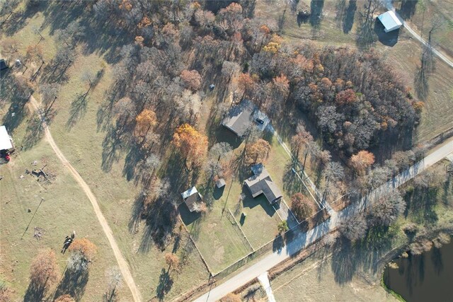 drone / aerial view featuring a rural view