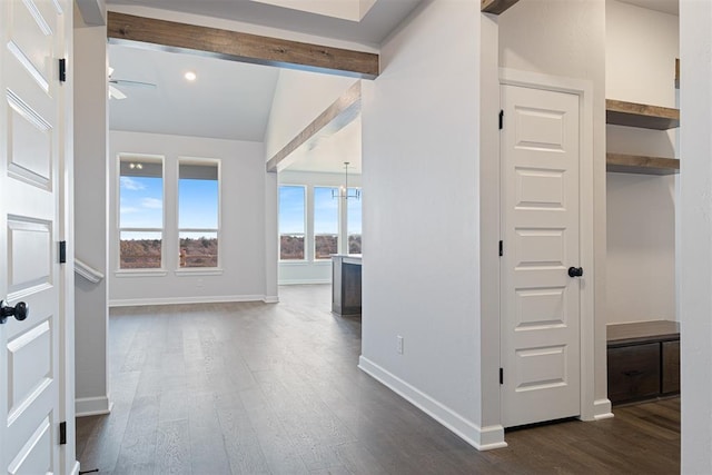 13268 Sawtooth Oak Rd, Choctaw, OK 73020 - hall with dark wood-style floors and baseboards
