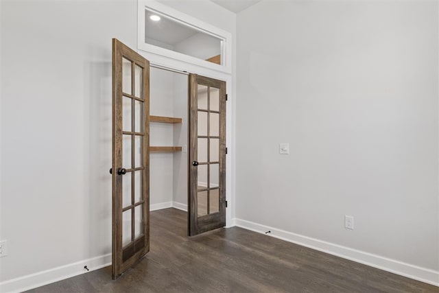 13268 Sawtooth Oak Rd, Choctaw, OK 73020 - unfurnished room featuring french doors and dark wood finished floors