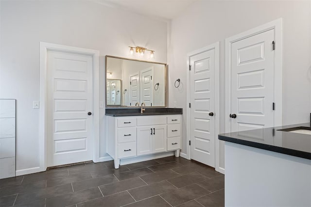 13268 Sawtooth Oak Rd, Choctaw, OK 73020 - bathroom featuring vanity and tile patterned floors