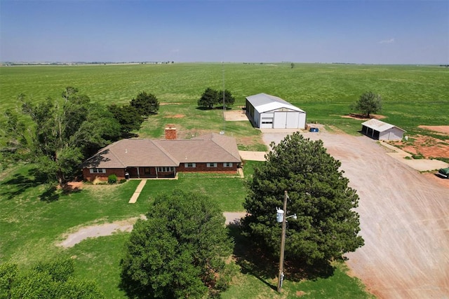 drone / aerial view featuring a rural view