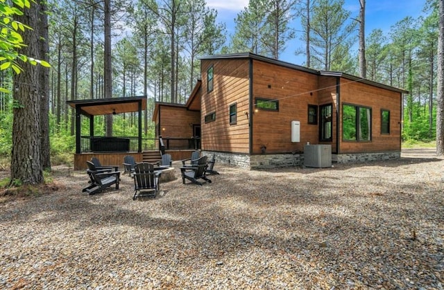 view of home's exterior featuring central air condition unit