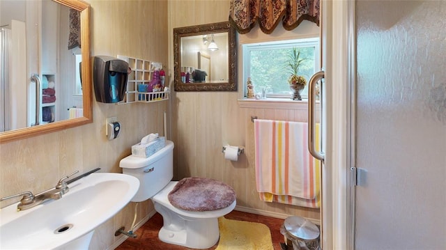 bathroom with toilet and sink