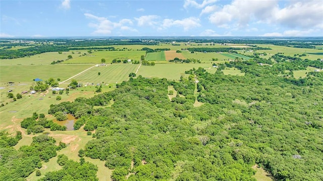 drone / aerial view with a rural view