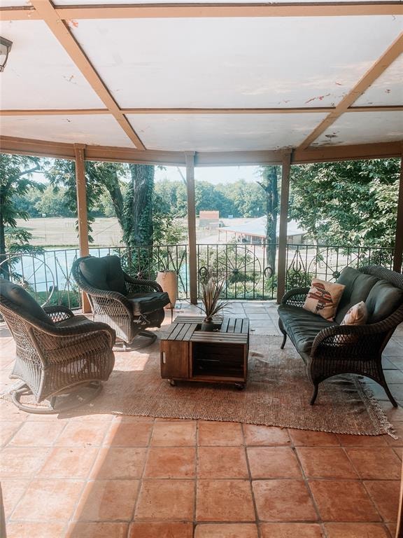 sunroom with a healthy amount of sunlight