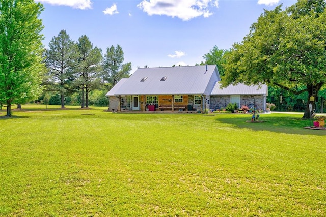 view of yard featuring a porch