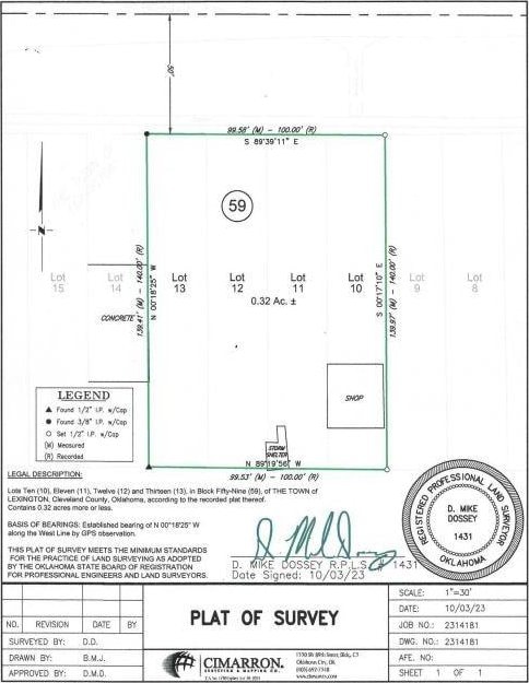 520 W Broadway, Lexington OK, 73051 land for sale