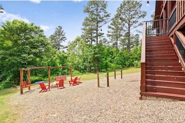 view of jungle gym