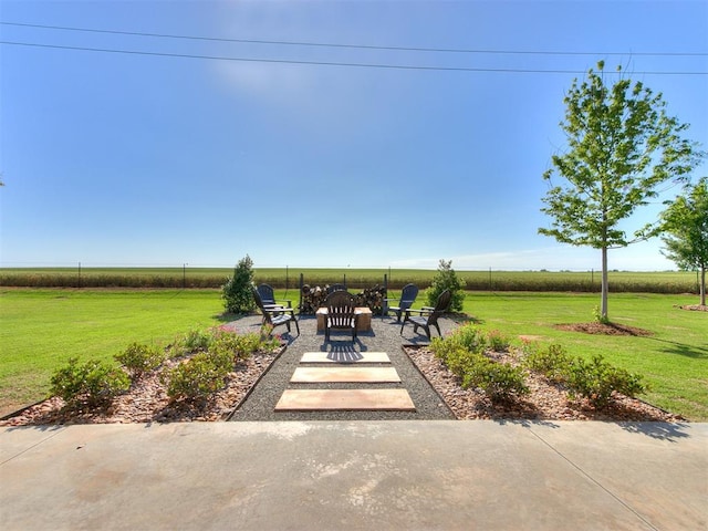 view of patio featuring a rural view