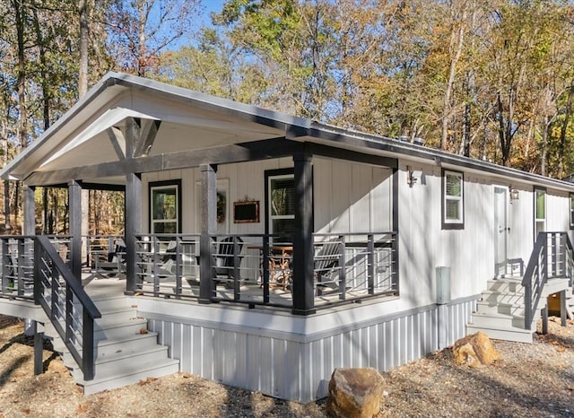 exterior space featuring a porch