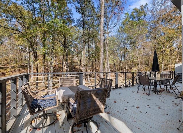 view of wooden deck