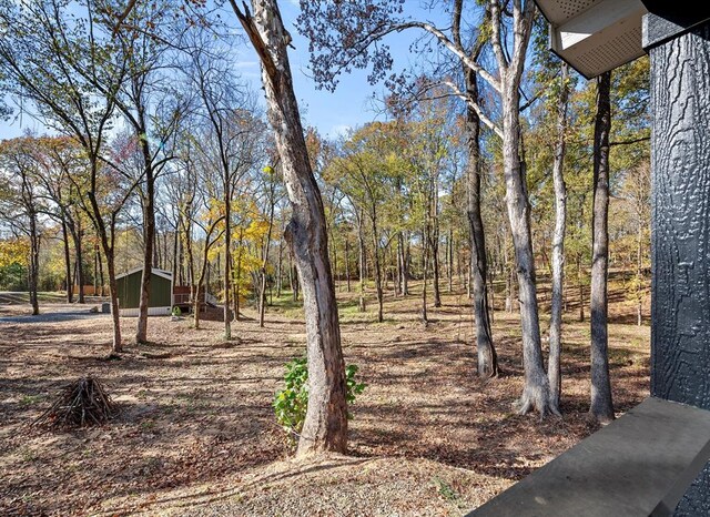 view of yard with an outdoor structure