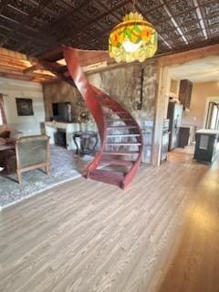 interior space featuring hardwood / wood-style flooring