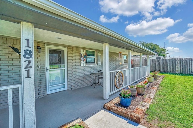 view of patio with covered porch