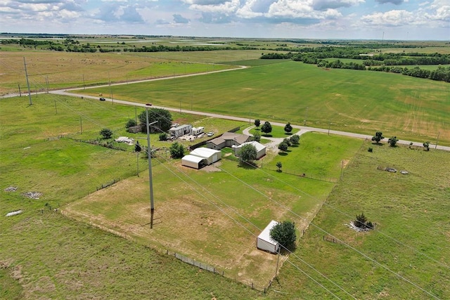 aerial view with a rural view