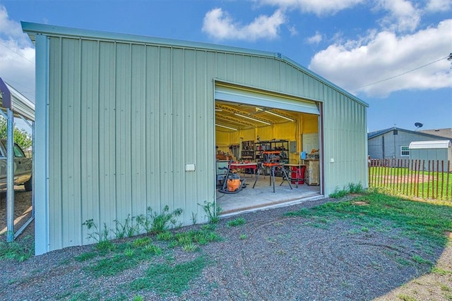 view of outbuilding