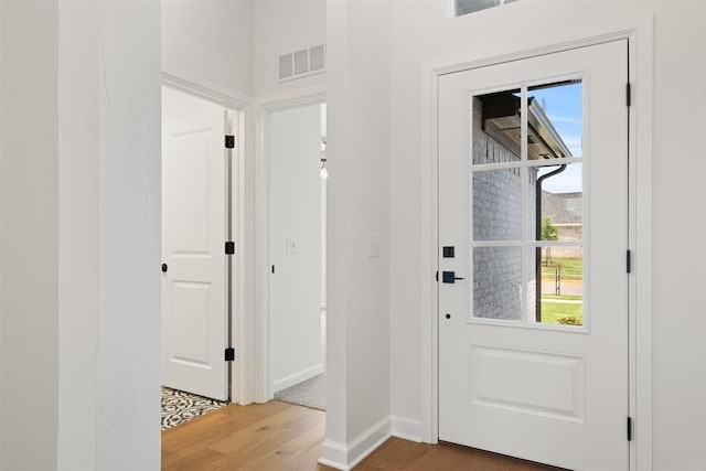 entryway featuring hardwood / wood-style floors