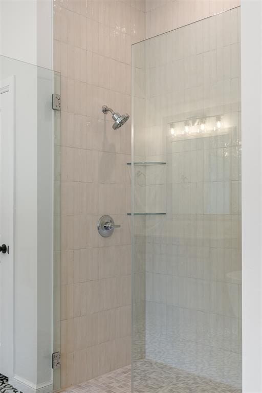 bathroom featuring walk in shower