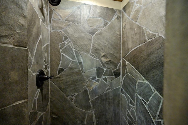 interior details featuring walk in shower