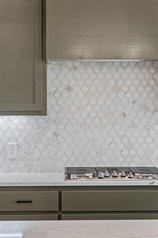 kitchen with gray cabinetry