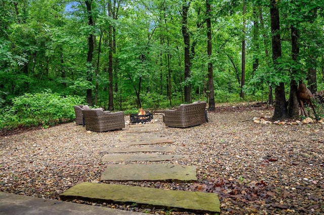 view of patio featuring an outdoor hangout area