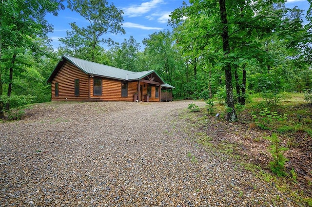 view of log-style house