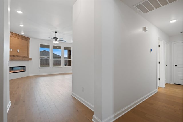 hallway featuring light hardwood / wood-style floors